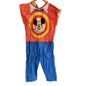 Vintage Ben Cooper Mickey Mouse Halloween Costume Vinyl Child Size Medium 1975